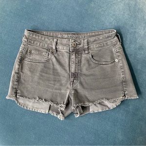 American Eagle jean shorts Super Stretch Hi-Rise Shortie denim gray 4